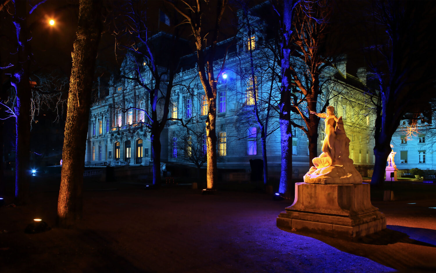 Préfecture de Lyon pendant la fête des Lumières